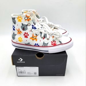 Converse Wolf and Fox/Paws Junior's High-Top Sneakers